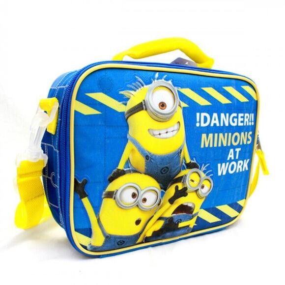 Disney Other - Despicable Me Lunch Bag Minions at Work Blue Lunch Box